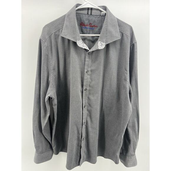 Robert Graham Modern American Blue White Gingham Tailored Fit Button-Down Sz 4XL - Picture 4 of 8